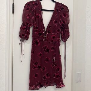 For love and lemons Sophie velvet dress NWT